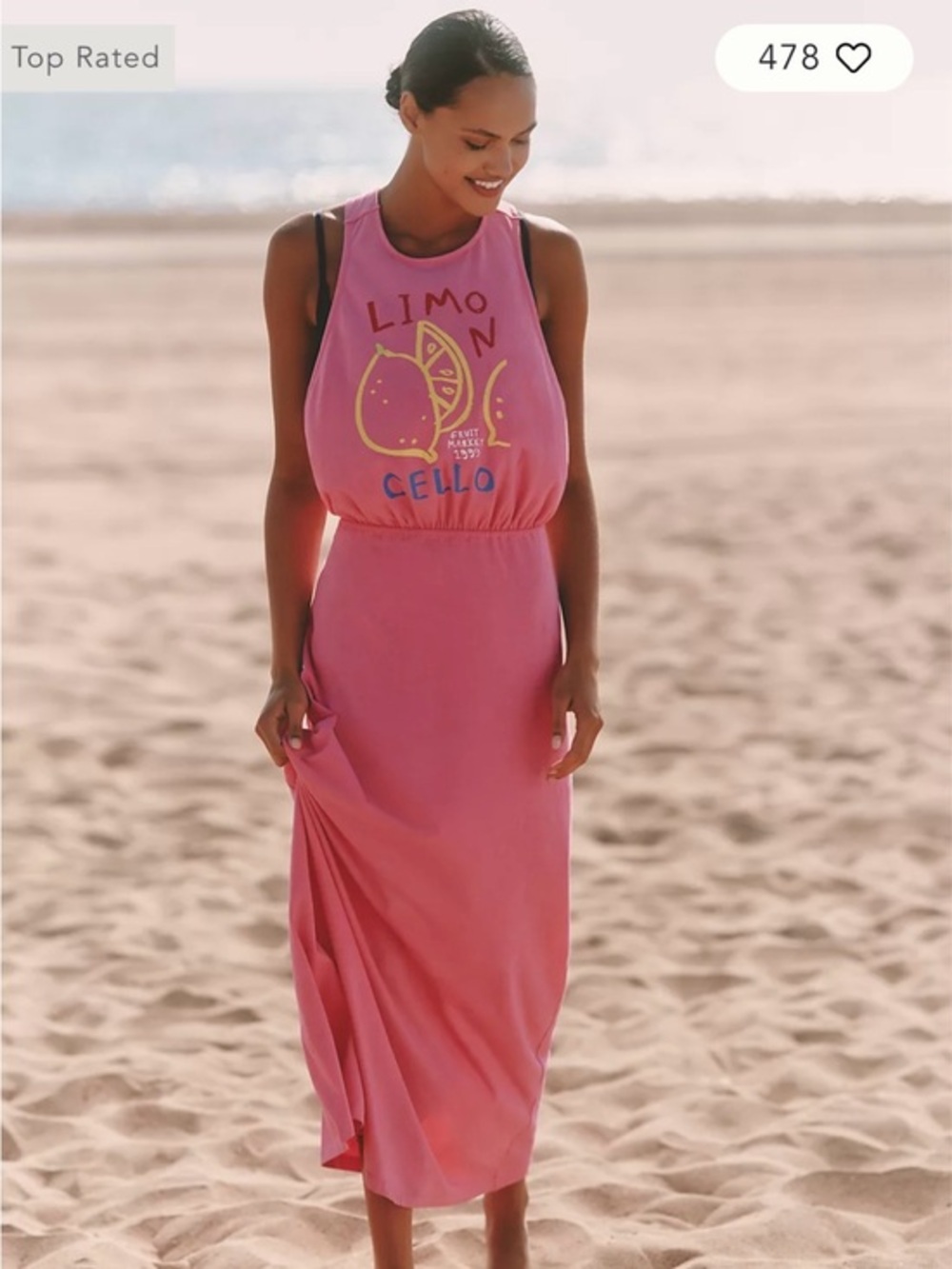 Jordan Nickson x Celandine Anthropologie Twist-Back T-Shirt Maxi Dress M NWT